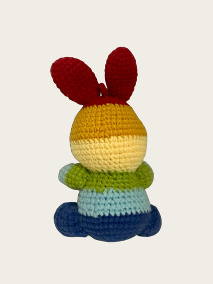Crochet Rainbow Bunny Plushie Amigurumi